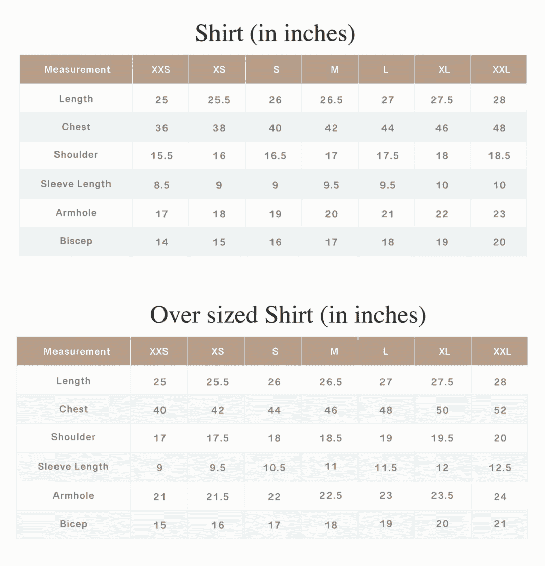 Size Guide
